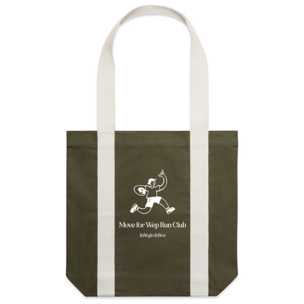 Carrie Tote Bag - White Print Thumbnail