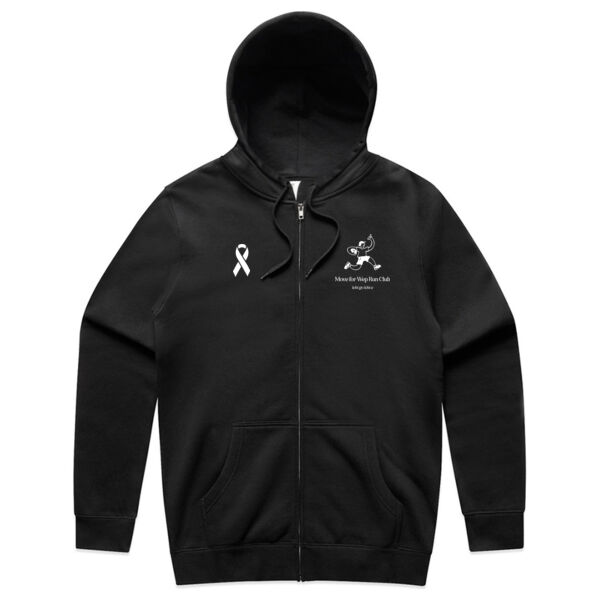 Mens Ichi-go Stencil Zip Hoodie - White Print Thumbnail